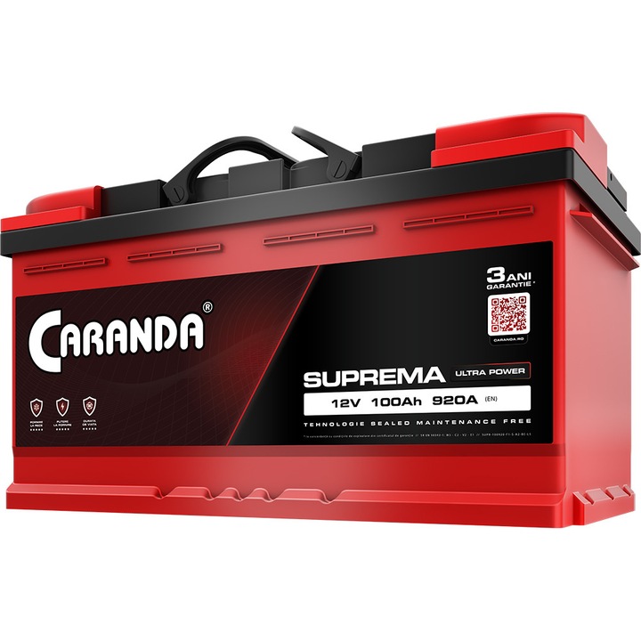 Baterie Auto Caranda Suprema 100Ah 920A