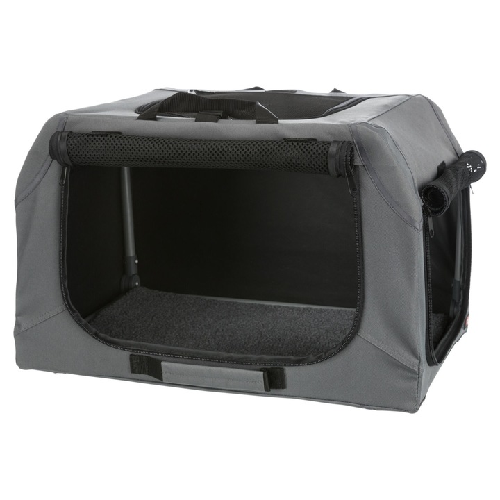 Trixie Mobil Kennel Kutyának, Fém Kerettel, 50 x 33 x 36 cm, Szürke, 39731
