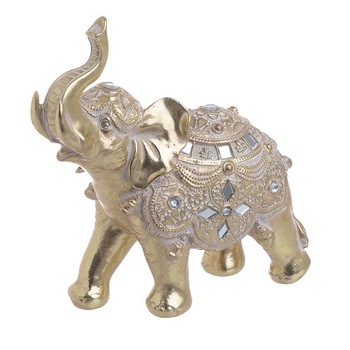 Decoratiune elefant din rasina, gold, 20Χ8Χ20 cm Decoratiune elefant din rasina, gold, 20Χ8Χ20 cm