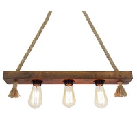 corp de iluminat cojom wooden 3 cu 3 becuridulie e27 din lemn culoare maro antic si franghie imagen 11_0_
0