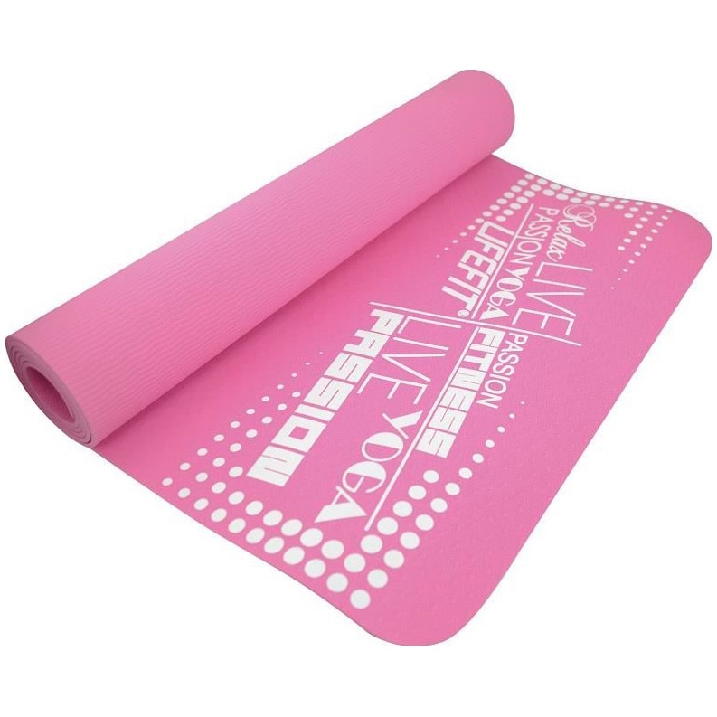 Saltea fitness/yoga/pilates LifeFit TPE 186x61x0.4cm, Roz