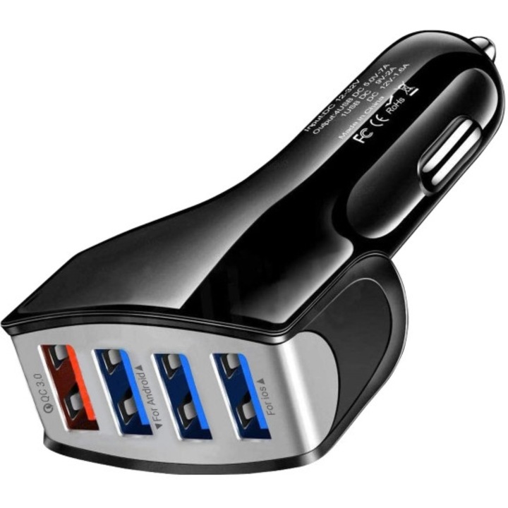 Töltő Digital One SP01044, 12-32V, 4 USB port, 7A, gyorstöltés, kimenet 5-12V