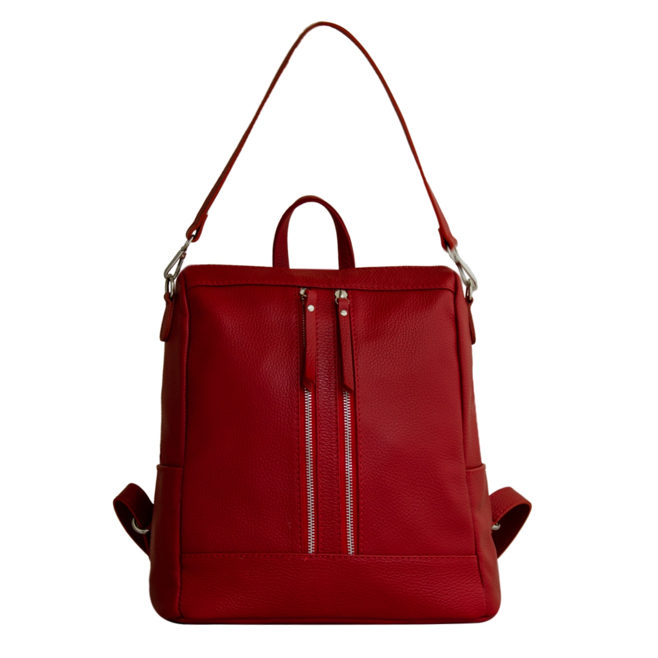 Rucsac de dama din piele naturala Eva Bags, Ana rosu