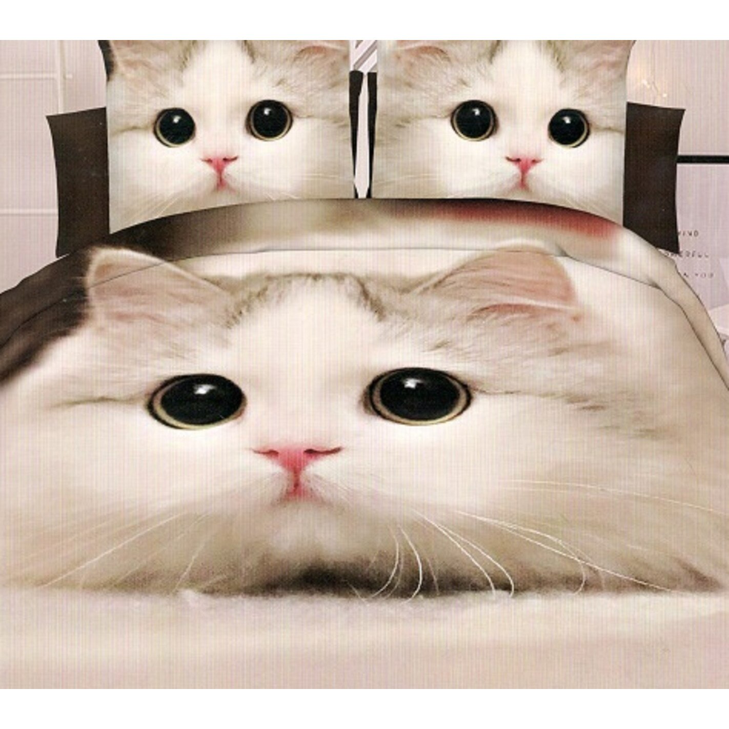 Lenjerie de pat 3D bumbac satinat, 2 persoane, 4 piese JN0063