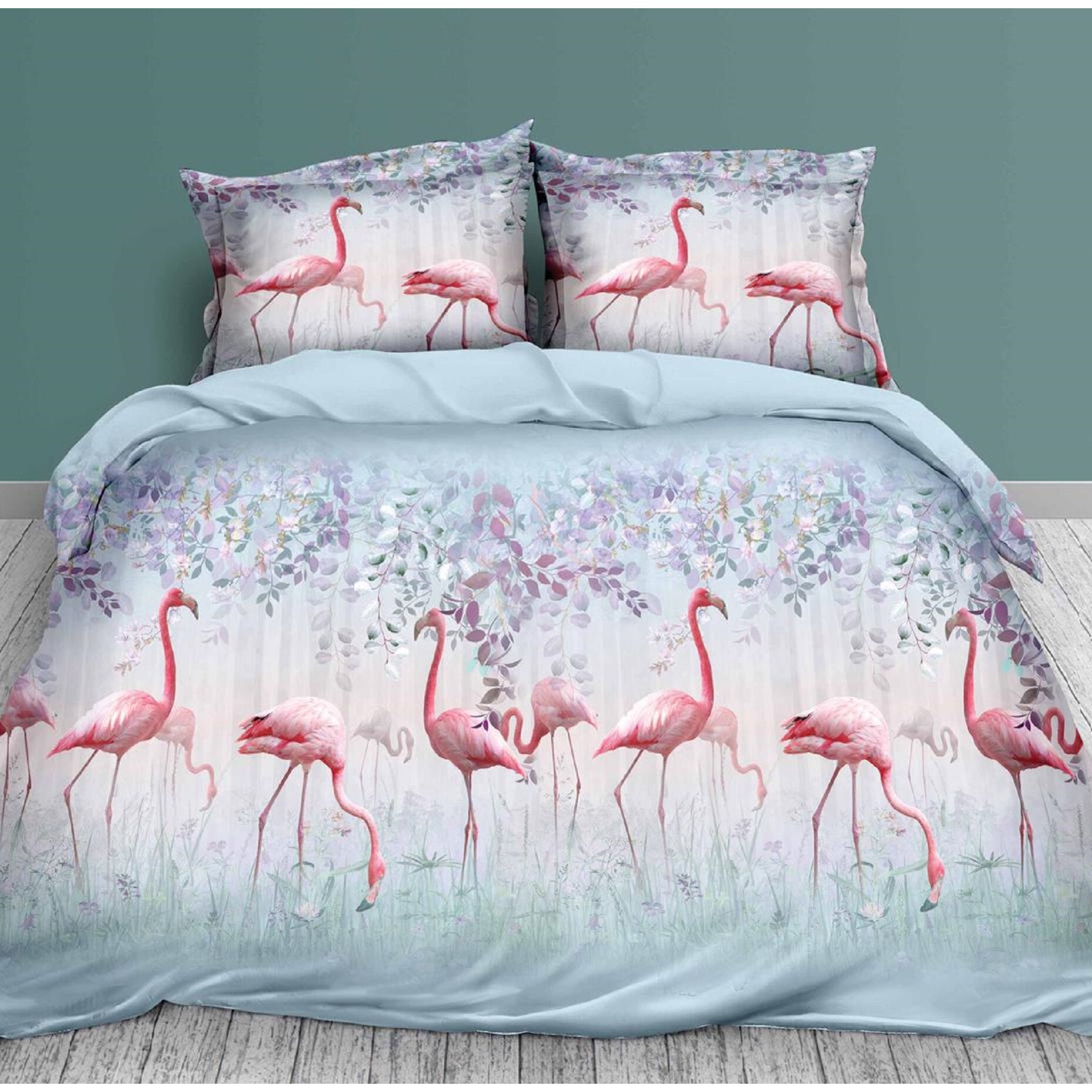 Lenjerie de pat 3D, bumbac satinat, 4 piese, 2 persoane, JN1037