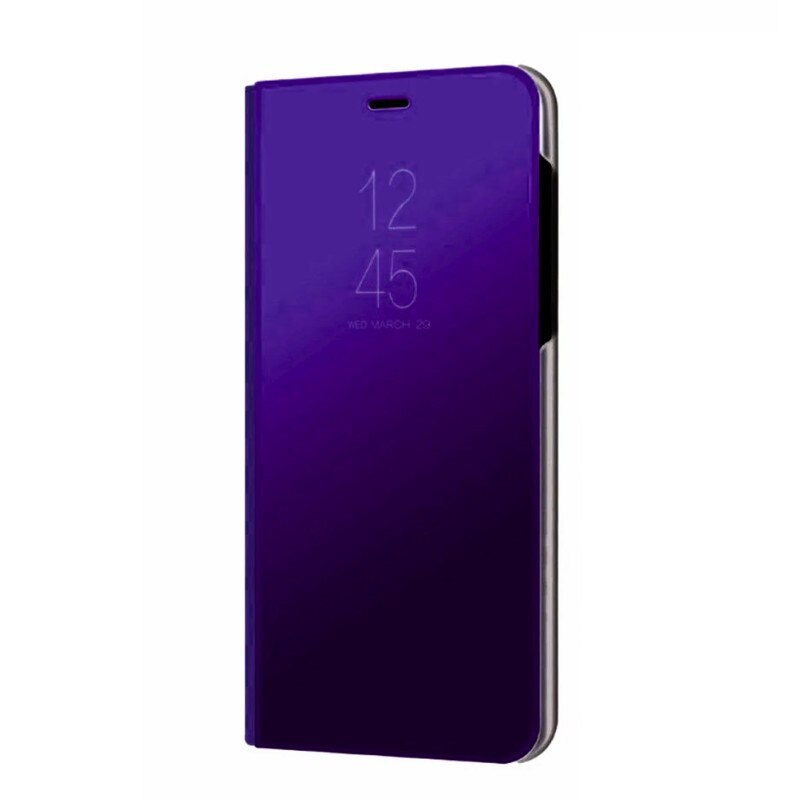 Husa Flip Mirror pentru Galaxy A8+ (2018) Blue