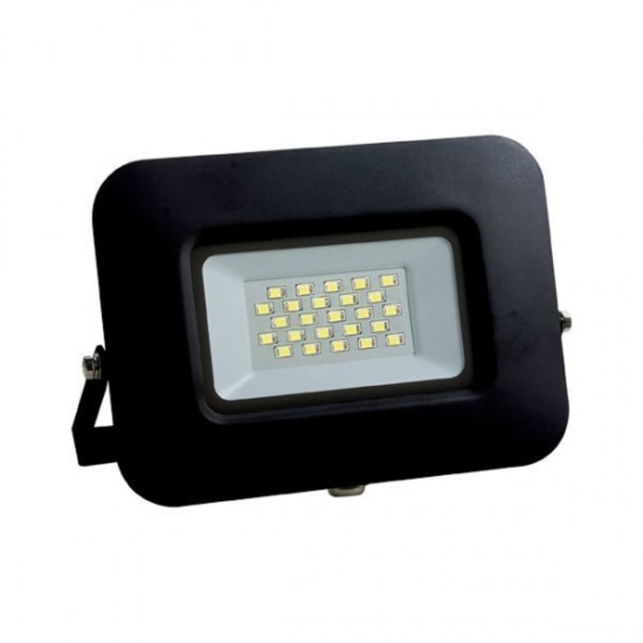 Proiector led 30W, 2400lm, IP65, lumina rece 6000K, negru, Optonica