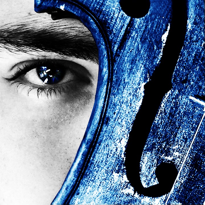 Tablou DualView Startonight Ochiul cu vioara, luminos in intuneric, 80 x 80 cm