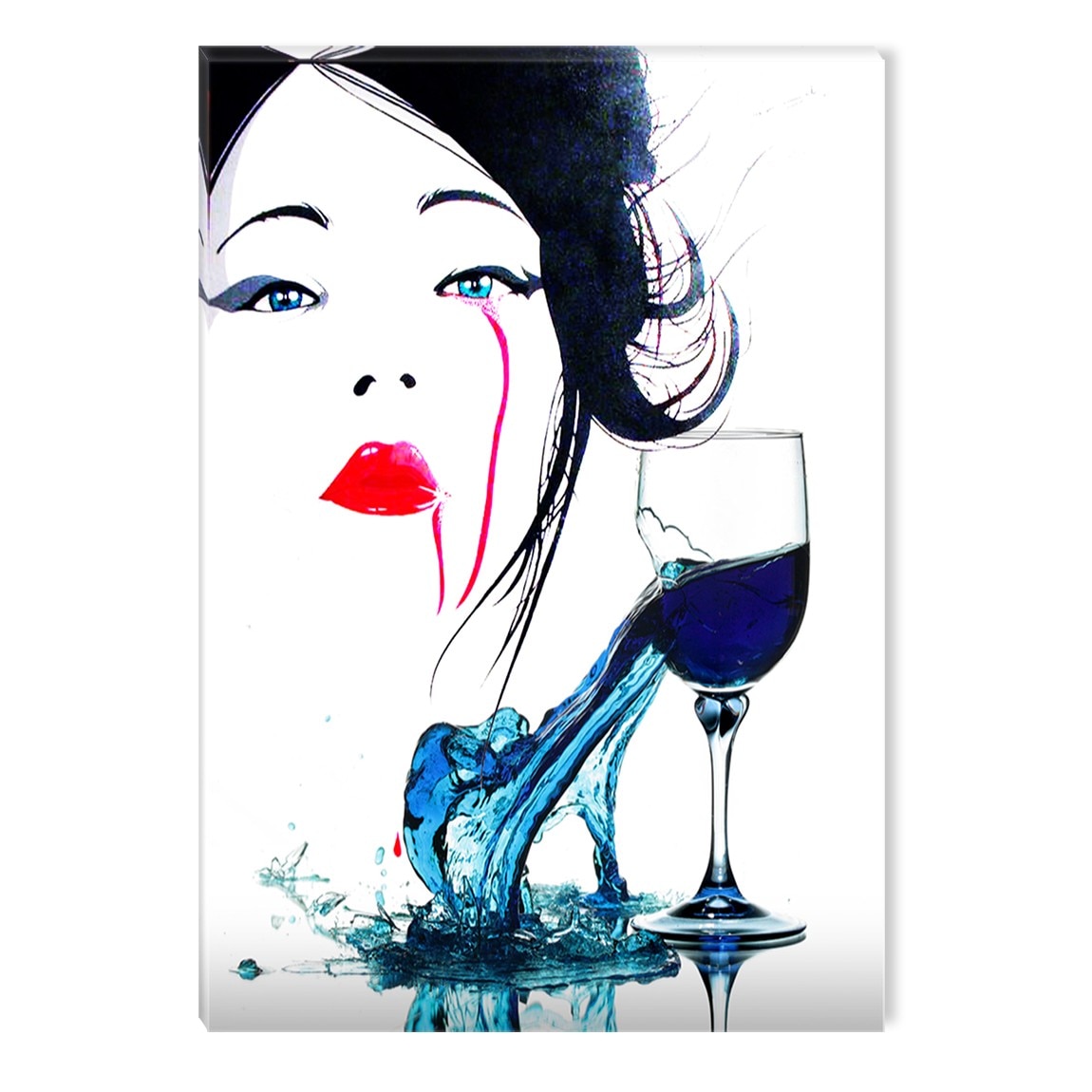 Tablou DualView Startonight Pahar albastru, luminos in intuneric, 60 x 90 cm