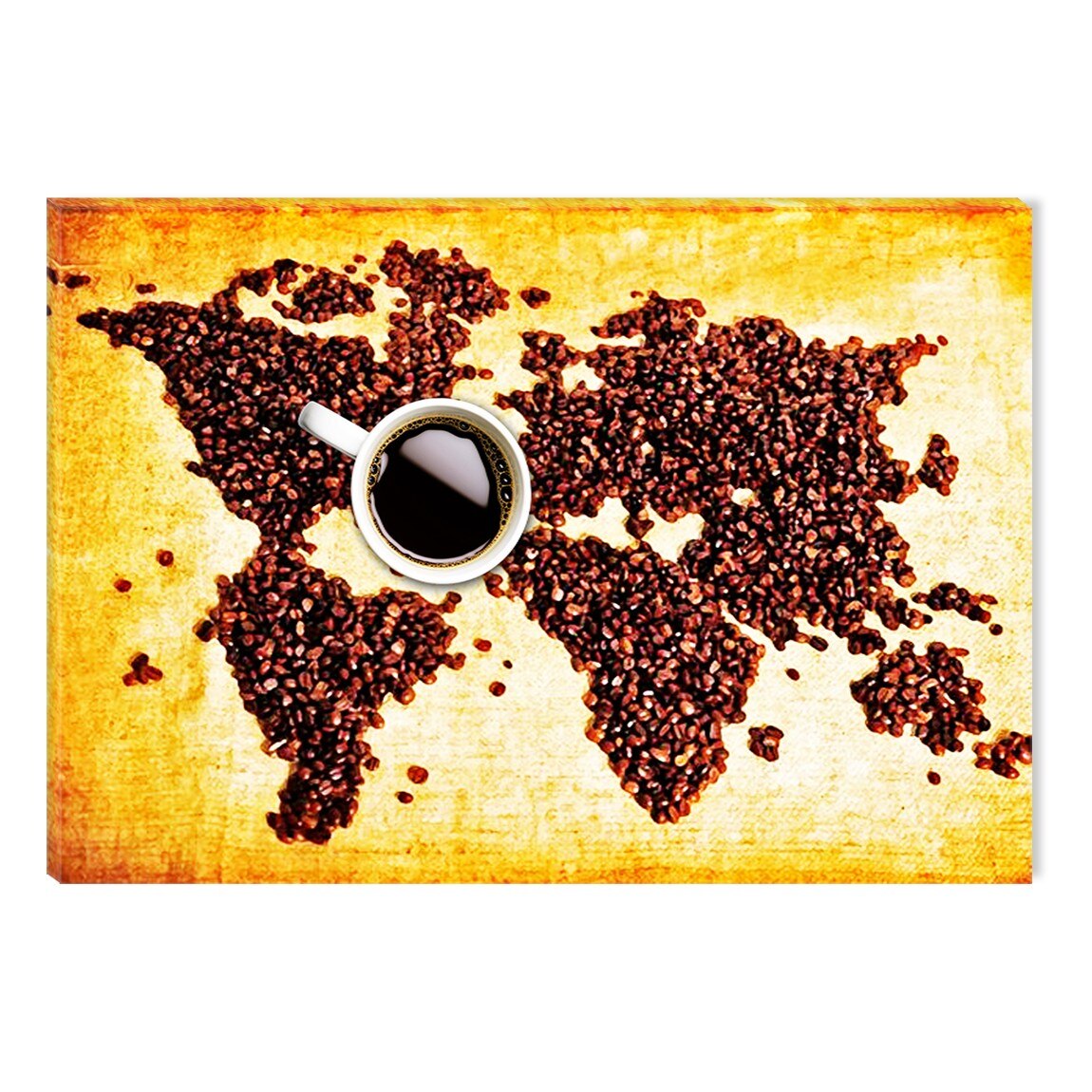 Tablou DualView Startonight Harta cafelei, luminos in intuneric, 40 x 60 cm