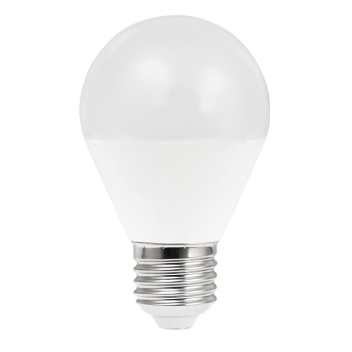 Bec LED HEDA sferic, E27, 5.5W, lumina calda, 470lm