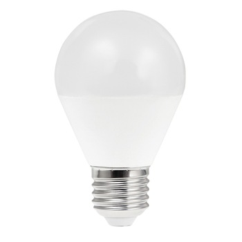 Bec LED HEDA sferic, E27, 5.5W, lumina calda, 470lm Bec LED HEDA sferic, E27, 5.5W, lumina calda, 470lm