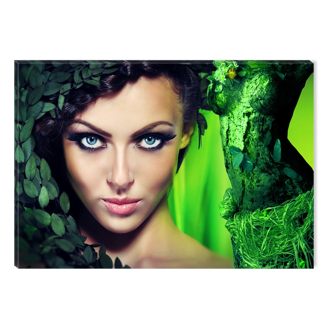 Tablou DualView Startonight Femeia in verde, luminos in intuneric, 60 x 90 cm