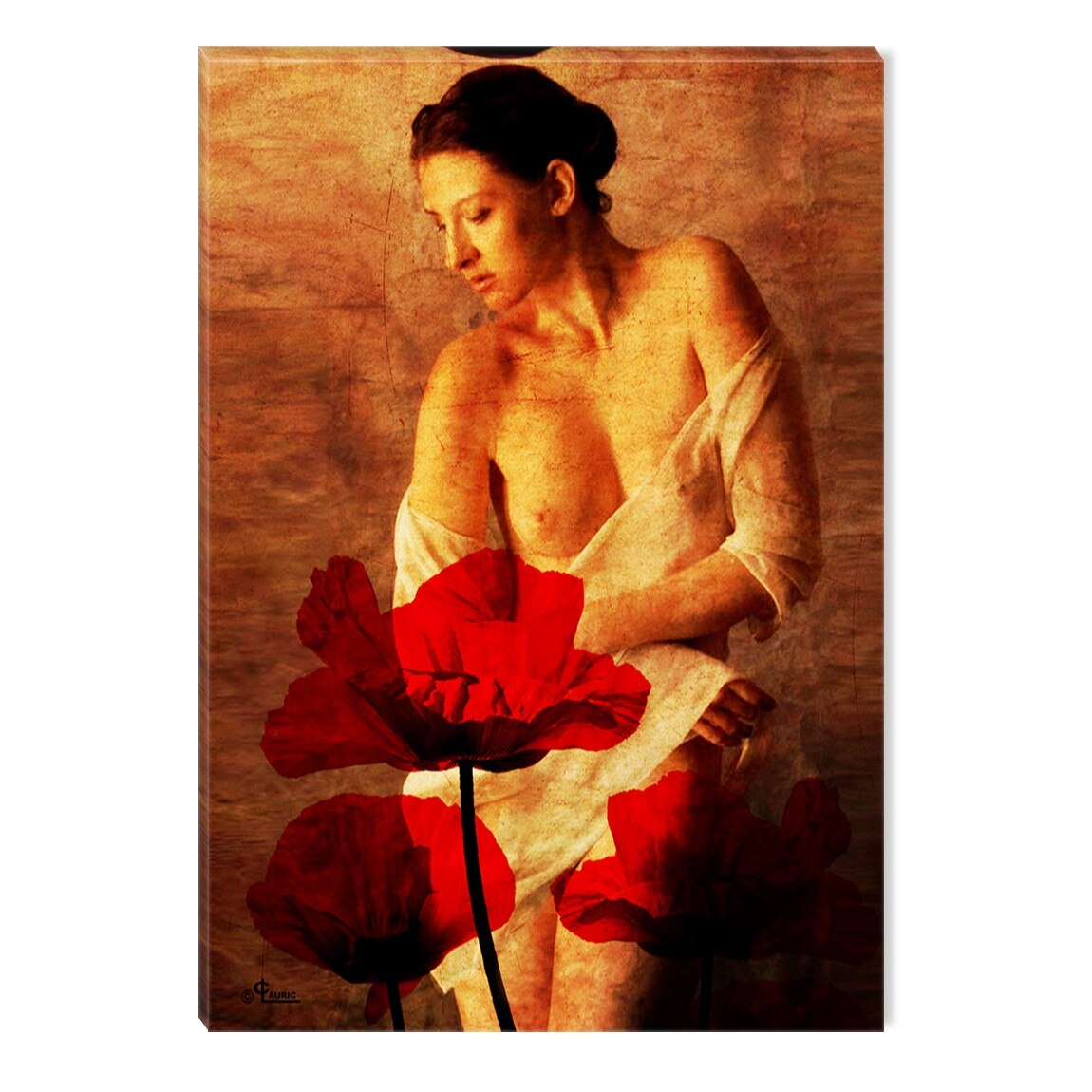 Tablou DualView Startonight Femeia in rosu, luminos in intuneric, 80 x 120 cm