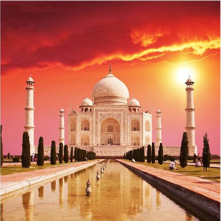 DualView Startonight Taj Mahal festmény, világító sötétben, 80 x 80 cm