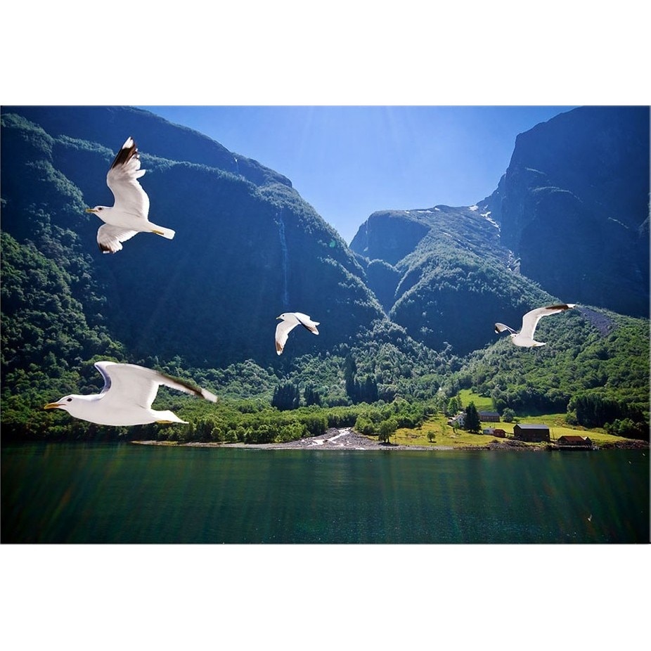 Tablou DualView Startonight Fiord, luminos in intuneric, 60 x 90 cm