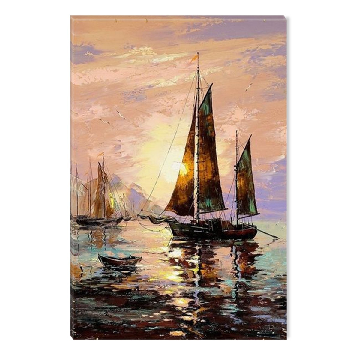 Tablou DualView Startonight Barca cu panze, luminos in intuneric, 60 x 90 cm