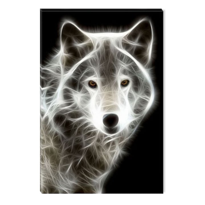 Tablou DualView Startonight Lup alb, luminos in intuneric, 80 x 120 cm