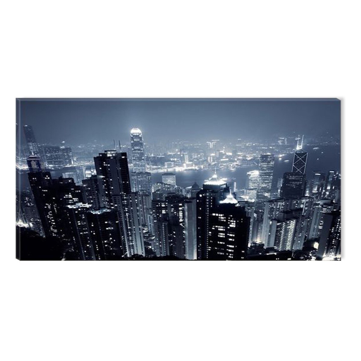 Tablou DualView Startonight Hong Kong, luminos in intuneric, 60 x 120 cm