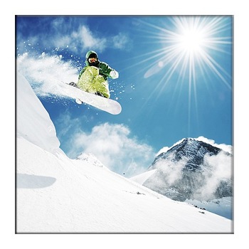 Tablou DualView Startonight Snowboard, luminos in intuneric, 80 x 80 cm Tablou DualView Startonight Snowboard, luminos in intuneric, 80 x 80 cm