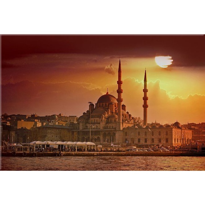Tablou DualView Startonight Apus de soare la Istanbul, luminos in intuneric, 60 x 90 cm