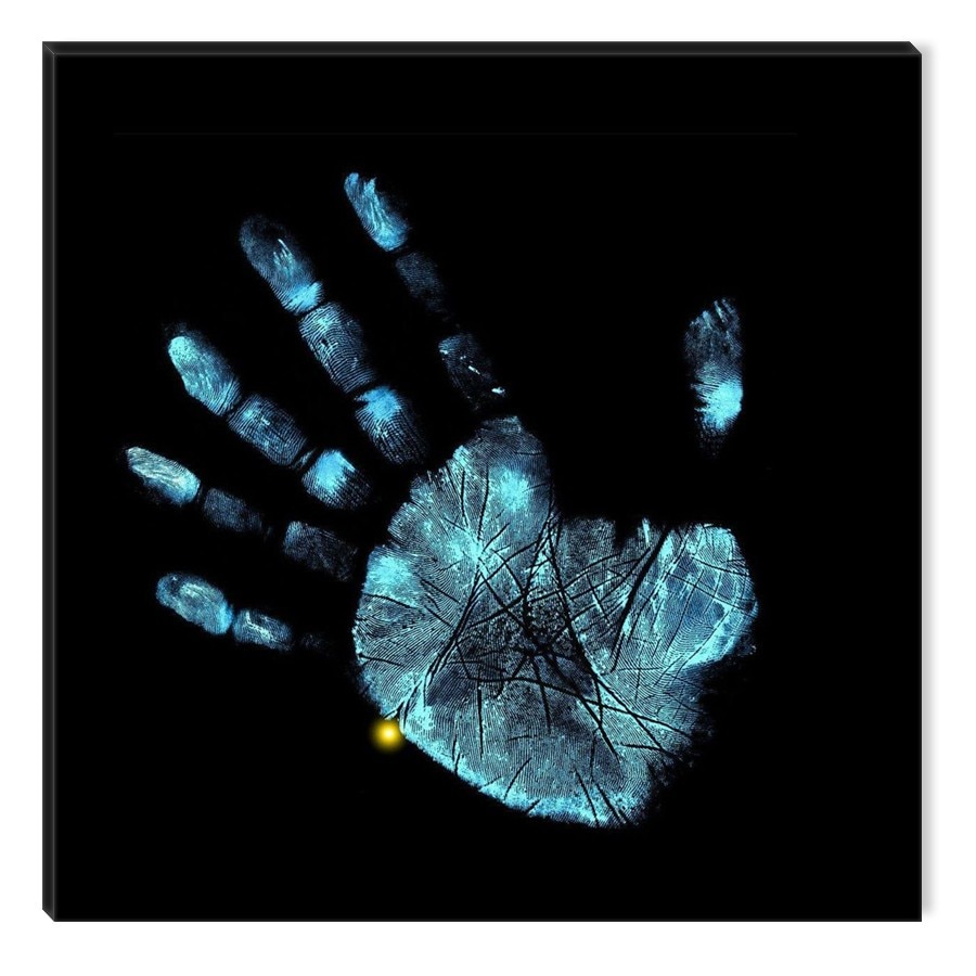 Tablou DualView Startonight Amprente, luminos in intuneric, 30 x 30 cm