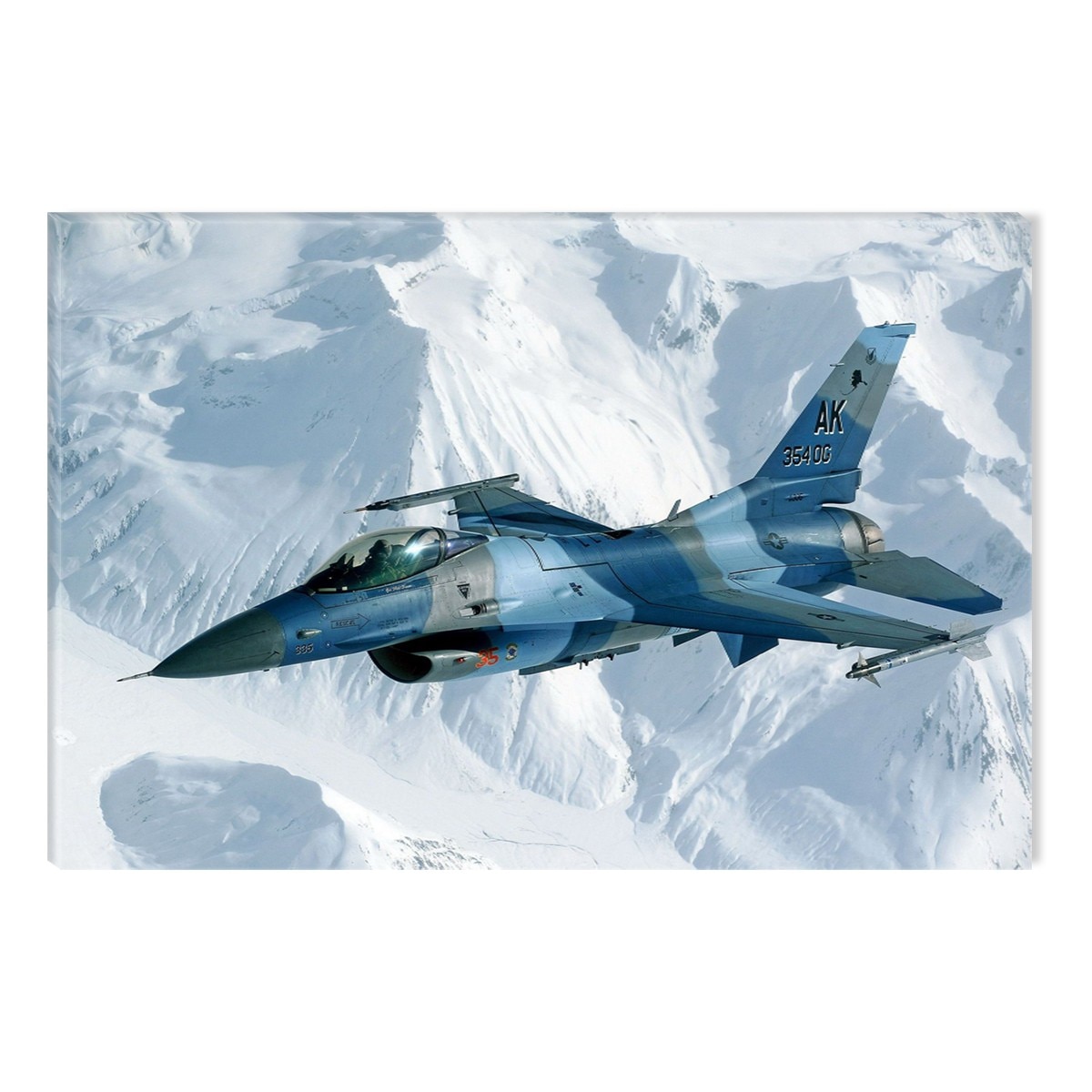 Tablou DualView Startonight Avion de vanatoare, luminos in intuneric, 80 x 120 cm