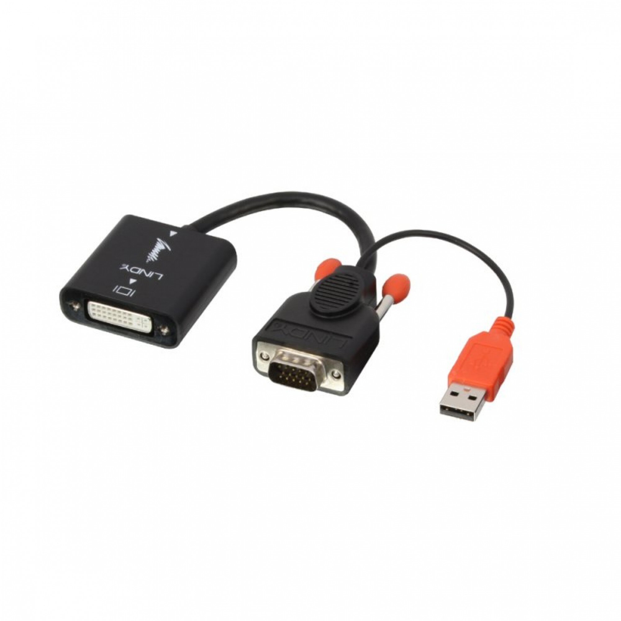 Convertor VGA la DVI-D T-M alimentare USB, Lindy L38184