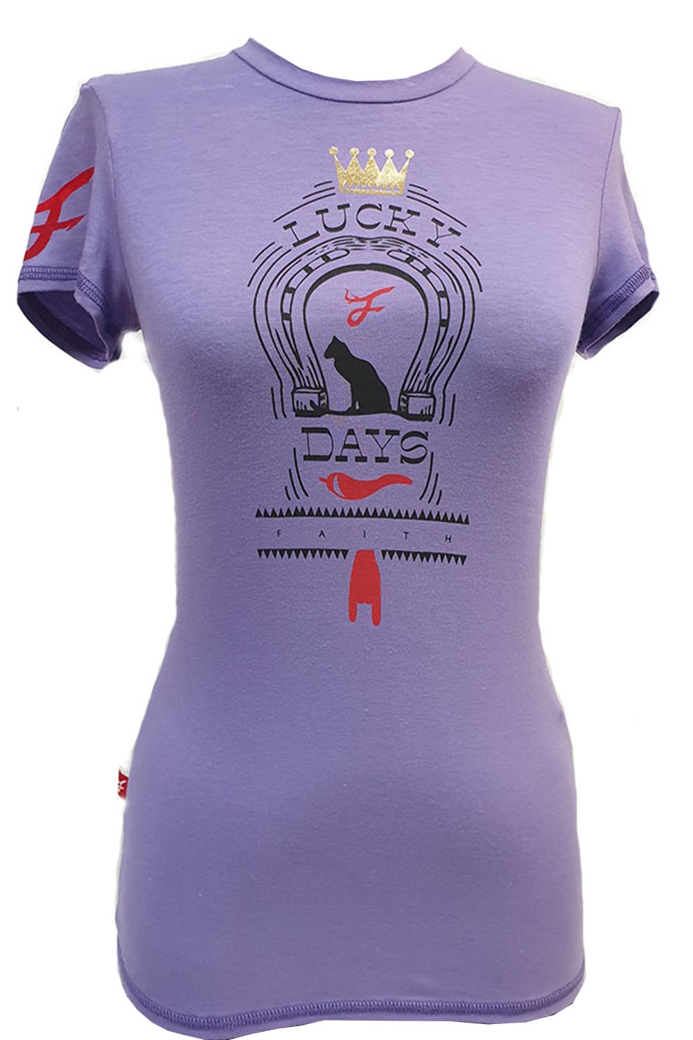 Tricou dama Johnny,mov cu imprimeu logo,XS