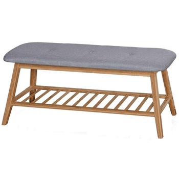 Suport pantofi lemn masiv gri - natur AX ON25, 100 x 30 x 44 cm Suport pantofi lemn masiv gri - natur AX ON25, 100 x 30 x 44 cm