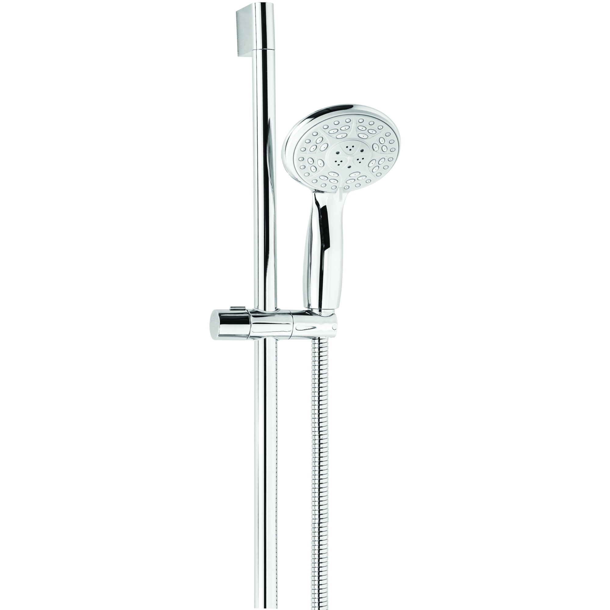 Set de dus ajustabil Optima Domus , 3 functii , finisaj cromat , furtun extensibil