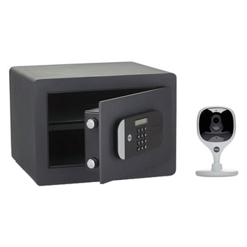 Seif electronic cu cifru Yale YSEM/250, 250x350x300 mm, metal, Negru + Camera IP-WiFi pentru interior 1080p SV-DFFI-W EU Seif electronic cu cifru Yale YSEM/250, 250x350x300 mm, metal, Negru + Camera IP-WiFi pentru interior 1080p SV-DFFI-W EU