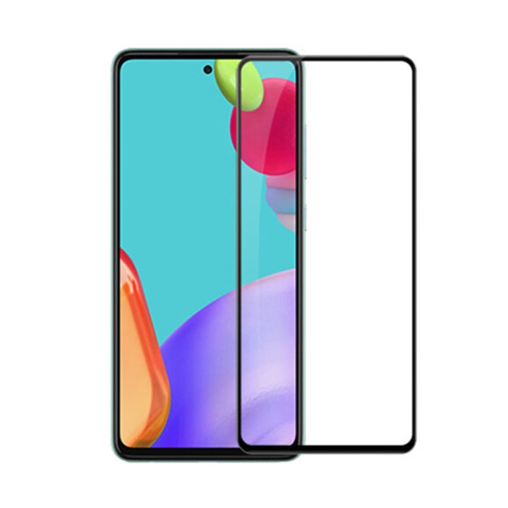 Folie protectie telefon, Wozinsky, Sticla, Pentru Samsung Galaxy A52, Negru