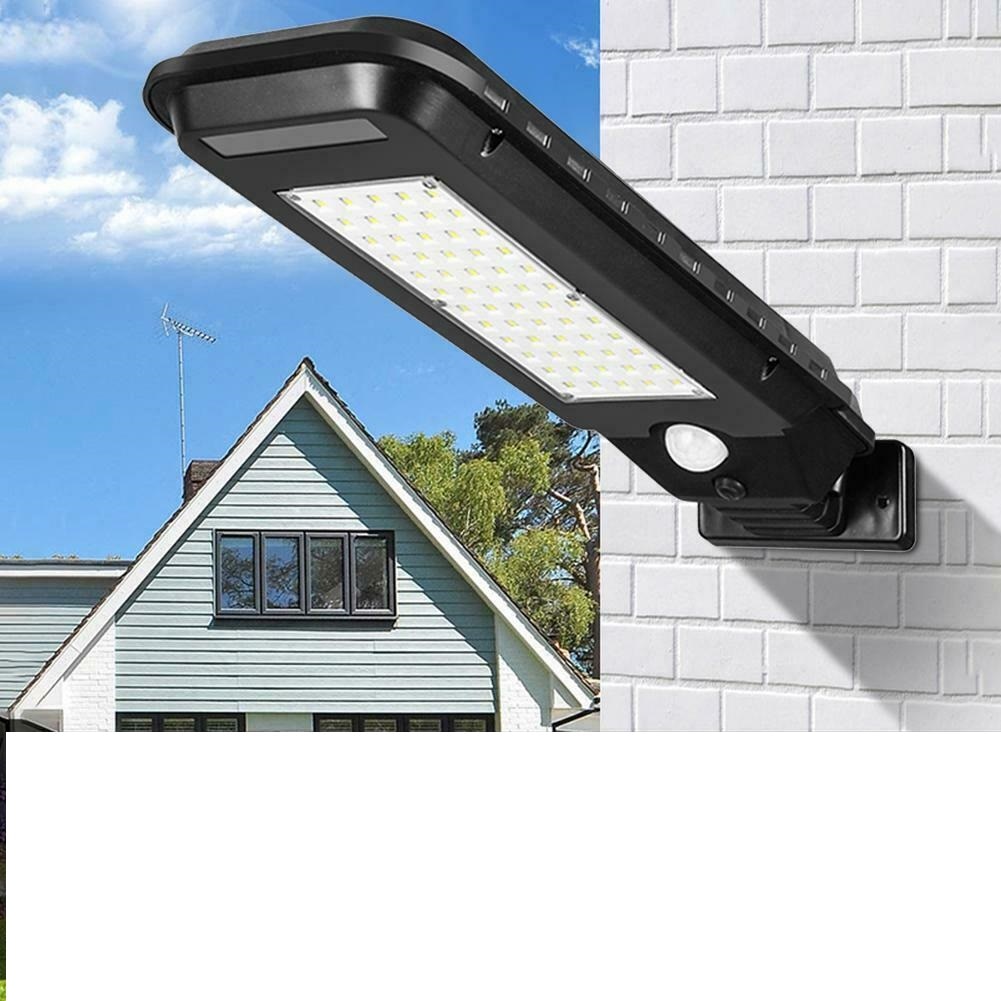 Lampa solara T-210B, senzor de miscare, rezistenta la apa, Negru