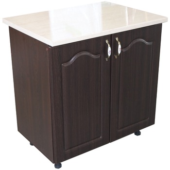 Masca pentru chiuveta cu 2 usi 80 cm Zebra, Wenge/MDF Wenge Mustata, cu blat Travertin, 80 x 85 x 60 cm Masca pentru chiuveta cu 2 usi 80 cm Zebra, Wenge/MDF Wenge Mustata, cu blat Travertin, 80 x 85 x 60 cm
