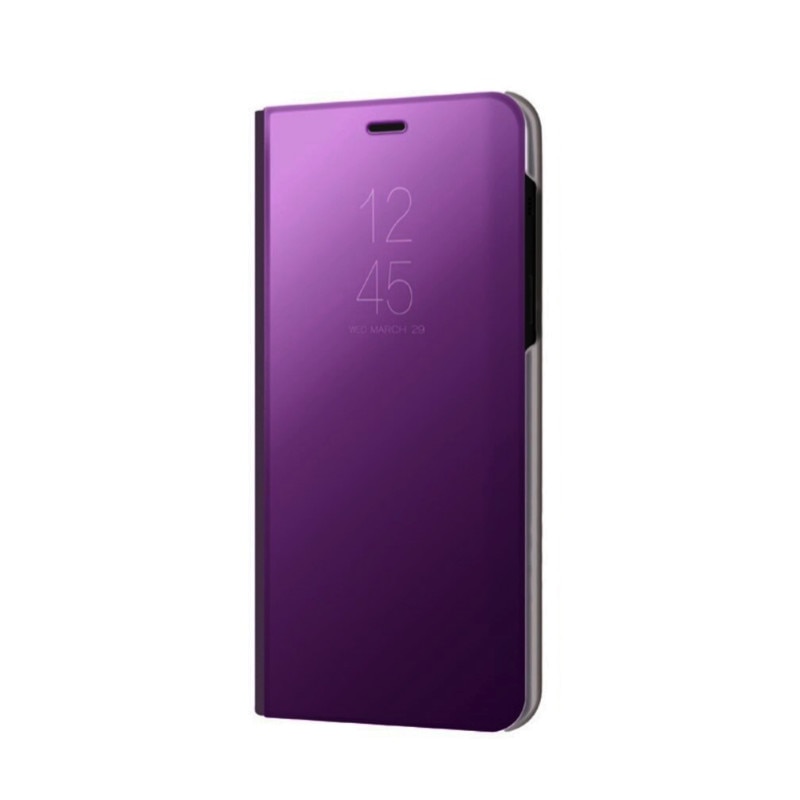 Husa Flip Mirror pentru Galaxy A8+ (2018) Purple