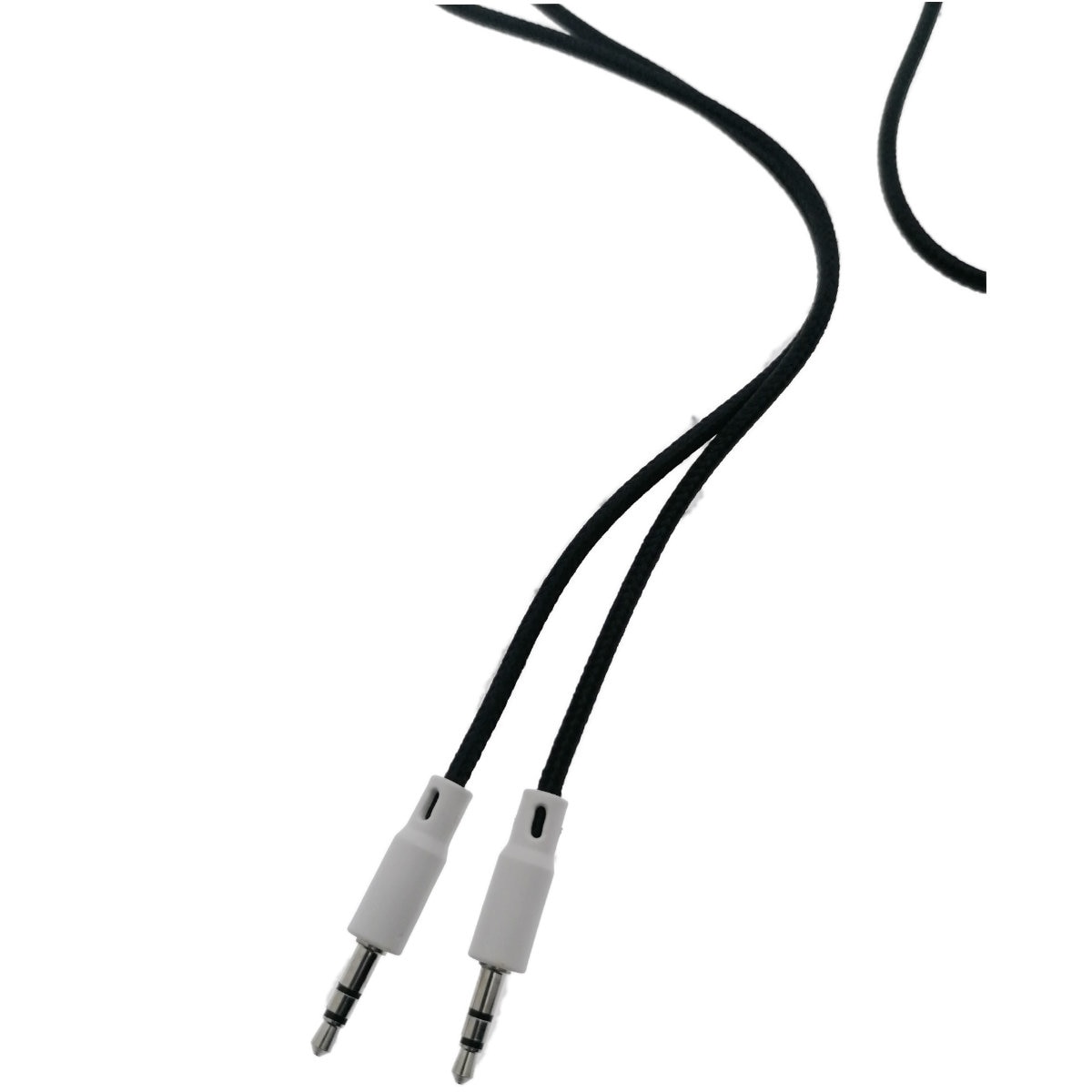 Cablu audio tip snur, Omega, lungime 1 m, cu conectori jack 3.5 mm tata la jack 3.5 mm tata, negru