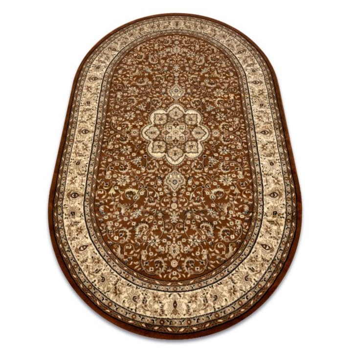 Килим DYWANY ŁUSZCZÓW royal adr овал модел 521 кафяв, 200x290 cm