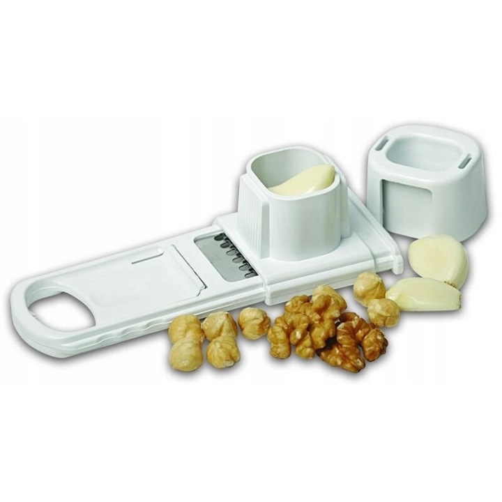 Razatoare usturoi,nuci,migdale, alb, 15cm