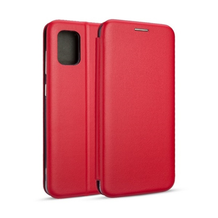 Капак, съвместим с Samsung Galaxy A12 Flip Case Elegance Red