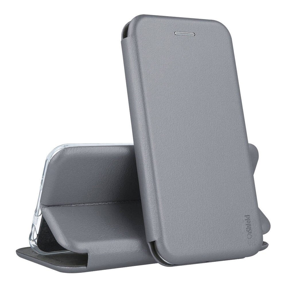 Husa flip Huawei Mate 20 Pro - carte cu magnet integrat, buzunar interior, piele eco, iShiled - Silver