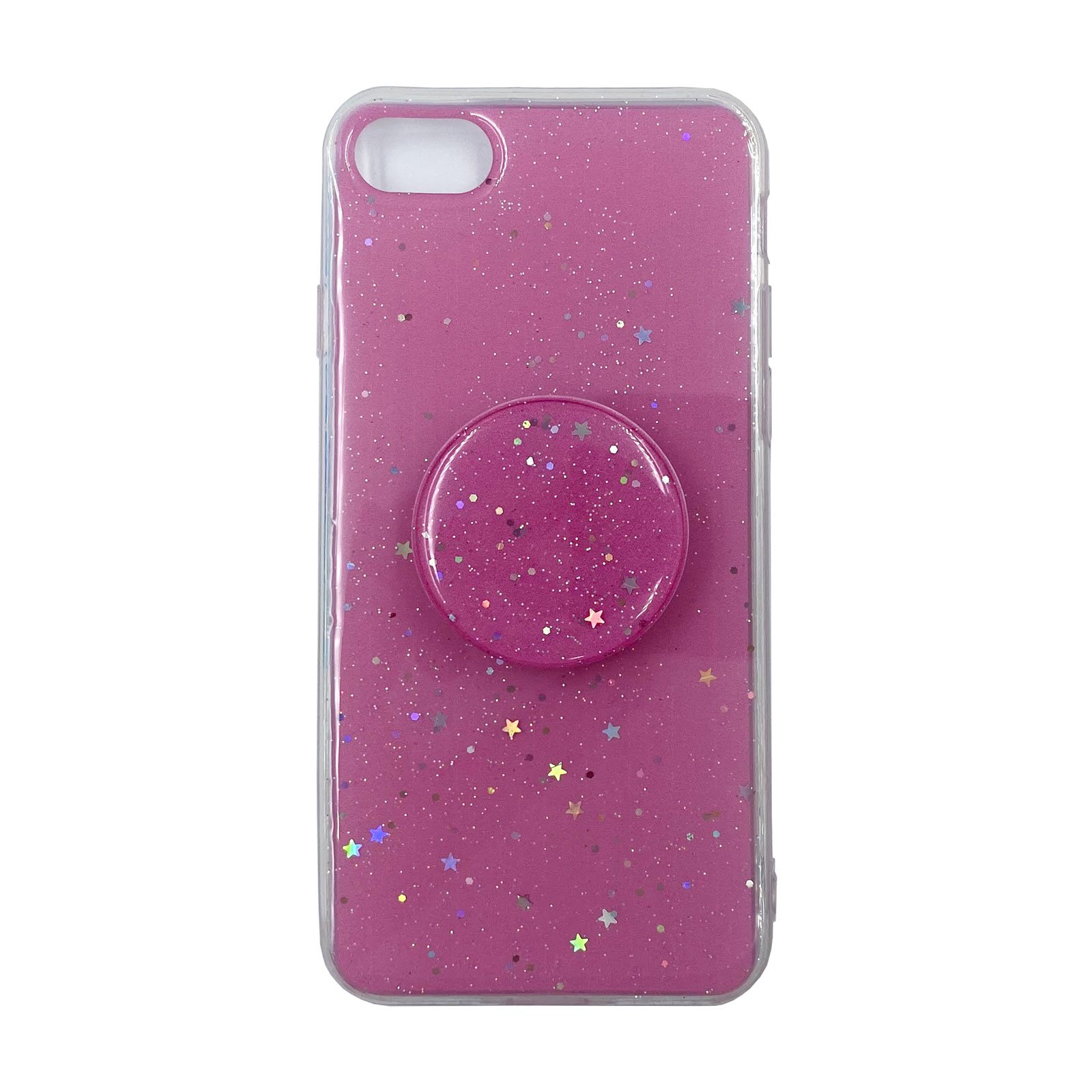Husa silicon Apple iPhone SE 2 model Pop Stars cu Suport Grip, Antisoc, TPU Viceversa Roz