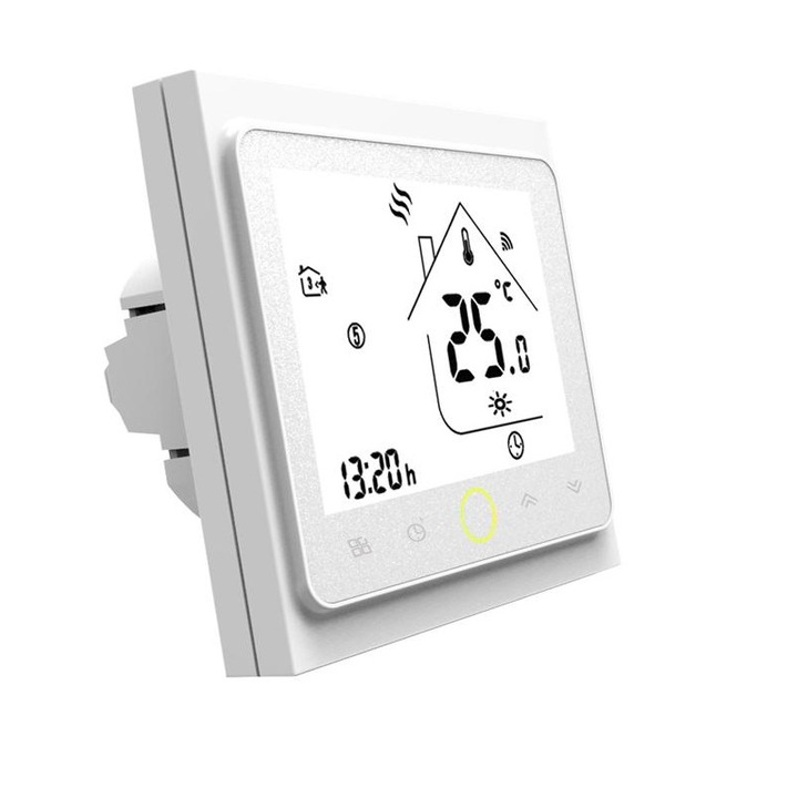 A BHT-002 GBLW környezeti WiFi termosztát Smart Life kompatibilis érzékelőt tartalmaz