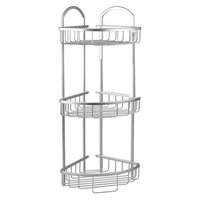 Raft Organizator Universal BellFyd® cu 3 Rafturi, pentru baie, inoxidabil, semi-rotund 29 x 18 x 65,5 cm