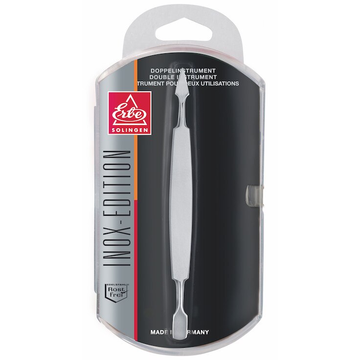 Chiureta dubla pentru cuticule, din otel inoxidabil, 12 cm, Erbe Solingen