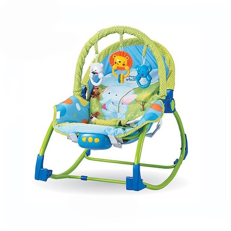 Balansoar bebe Timeless Tools, cu vibratii si melodii, Albastru
