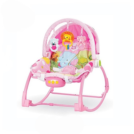 Balansoar bebe Timeless Tools, cu vibratii si melodii, Roz