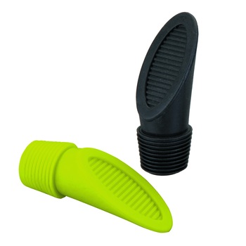 Set 2 dopuri silicon sticla de vin Ibili,negru/verde Set 2 dopuri silicon sticla de vin Ibili,negru/verde