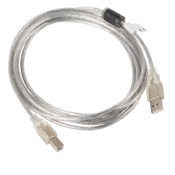 Cablu USB 2.0 pentru imprimanta, Lanberg 41356, lungime 3m, cu ferita, USB-A tata la USB B tata, transparent Cablu USB 2.0 pentru imprimanta, Lanberg 41356, lungime 3m, cu ferita, USB-A tata la USB B tata, transparent