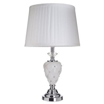 Veioza metal/ceramica silver/white 32 x 52 cm Veioza metal/ceramica silver/white 32 x 52 cm